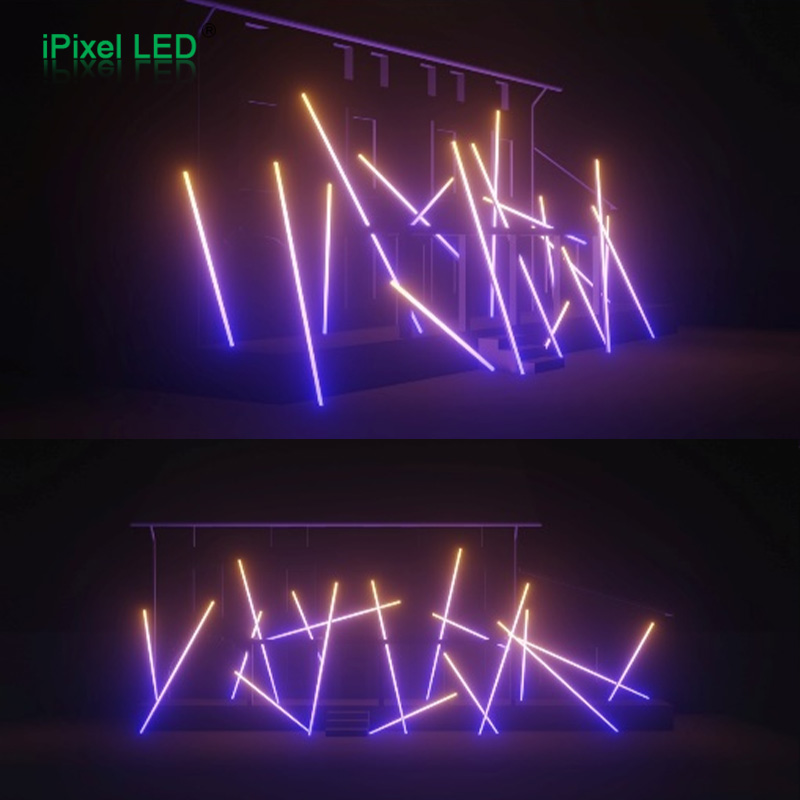 16-Pixel DMX512 Addressable LED Guardrail Tube (Aluminum + PC Cover) | B050048DB3DG | 1m RGB IP65